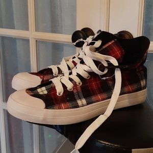 New Plaid High Top Sneakers